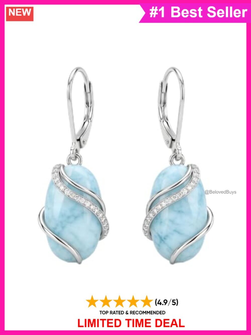 925 Sterling Silver Opal Dangle Drop Earrings Hypoallergenic Gemstone Jewelry